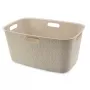 Kosz na pranie CURVER Softex 45L w kolorze kredowej bieli, prostokątny pojemnik z miękkim w dotyku wykończeniem i zintegrowanymi uchwytami, 57 x 37 x 27 cm
