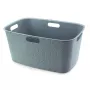 Kosz na pranie CURVER Softex 45L prostokątny ze zintegrowanymi uchwytami, morski, 57x37x27 cm