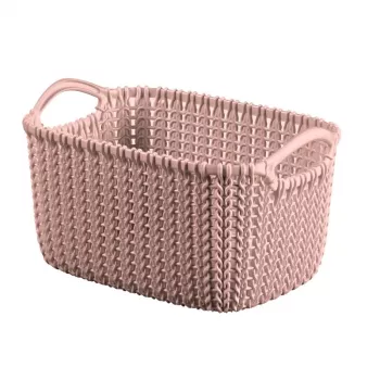 CURVER Knit XS Prostokątny Koszyk do Przechowywania 3L 25x18x14 cm Różowy
