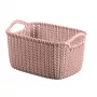 CURVER Knit XS Prostokątny Koszyk do Przechowywania 3L 25x18x14 cm Różowy