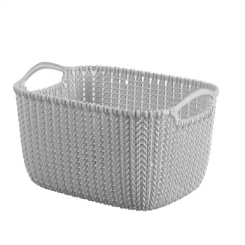 Kosz prostokątny CURVER Knit Collection 8L jasnoszary