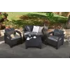 Zestaw mebli ogrodowych KETER Corfu szary - sofa 4-osobowa, 2 fotele, stolik kawowy