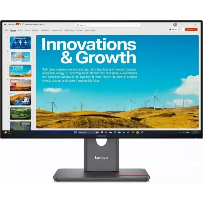 Monitor Lenovo ThinkVision P24qD-40 23,8 inch QHD IPS z USB-C 75W, HDMI, DP, regulacja wysokości, czarny