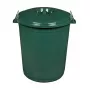 KEEEPER Hugo 70L Mega kosz na śmieci, ciemnozielony, Ø55 x 60,5 cm, okrągły, zdejmowana pokrywa, do użytku wewnątrz i na zewnątrz, odporny na UV i mróz