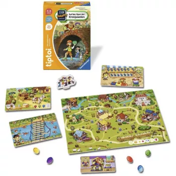 Ravensburger tiptoi Team SMART Investigates: On the Trail of the Crown Jewels - Interaktywna gra planszowa detektywistyczna dla dzieci w wieku 6-10 lat, 1-4 graczy, język niemiecki, wymaga pióra tiptoi