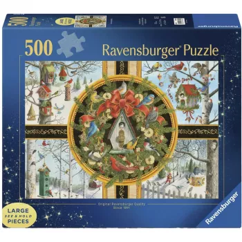 Ravensburger Duże elementy puzzle Singvögel im Winter (500 elementów)