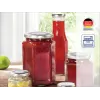 LEIFHEIT Sześciokątny szklany słoik 1700 ml, przezroczysty ze złotą pokrywką