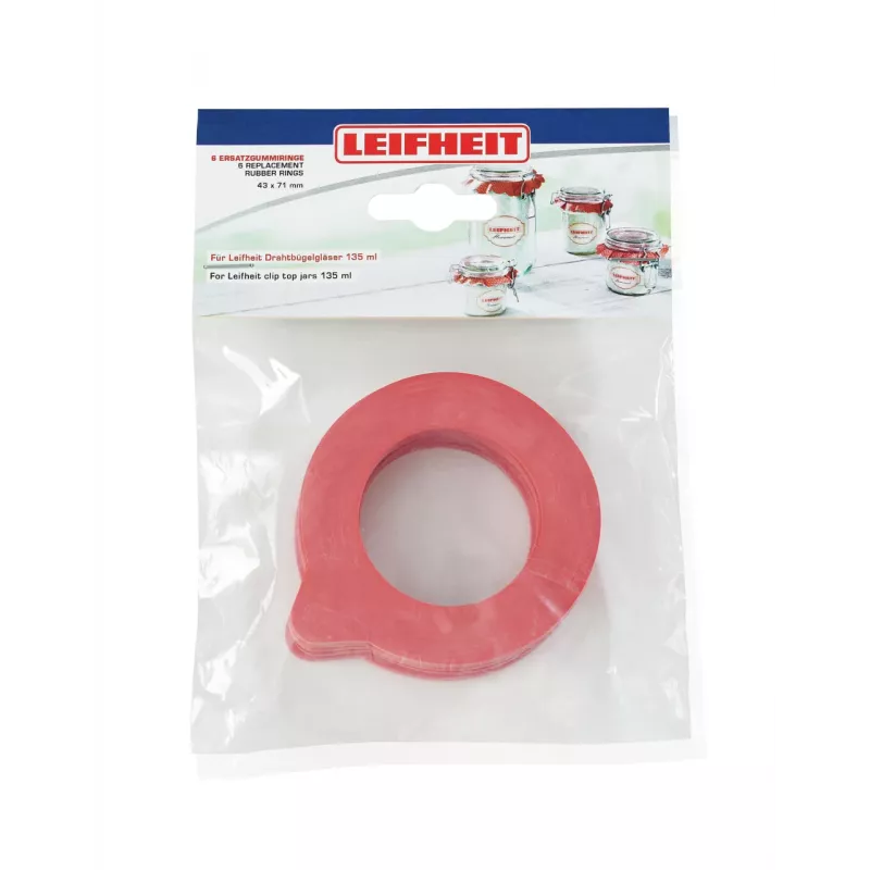 LEIFHEIT Zamienne gumki 6 szt. 43x71mm do słoików 135ml