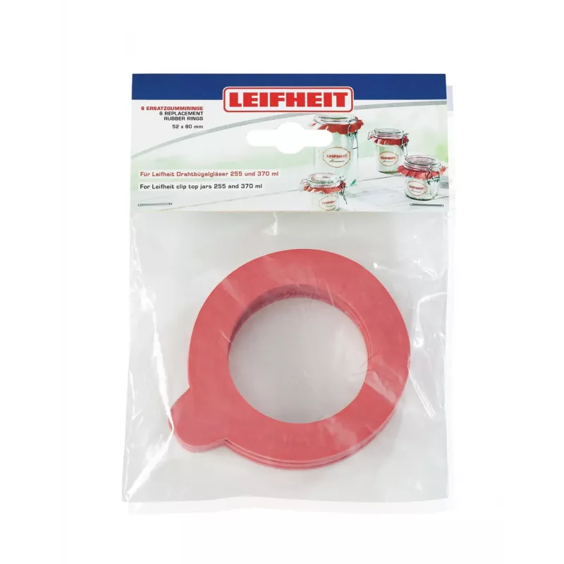 LEIFHEIT Wymienne gumki 6 szt. 52x80 mm do słoików z zamknięciem 255/370 ml