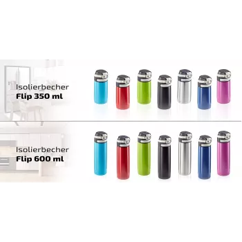 LEIFHEIT Thermo Mug Flip 350 ml Srebrny