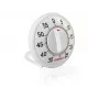 LEIFHEIT ComfortLine Mechaniczny minutnik kuchenny, 60-minutowy nakręcany, magnetyczny, biało-szary