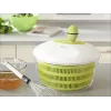 LEIFHEIT Salad Dryer Trend 4,5L wirówka do sałaty z napędem korbowym z miską do serwowania, zielona pokrywka