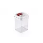 LEIFHEIT Fresh&Easy pojemnik do przechowywania żywności 800ml, hermetyczny, do układania w stos, bez BPA, przezroczysty z biało-zieloną pokrywką