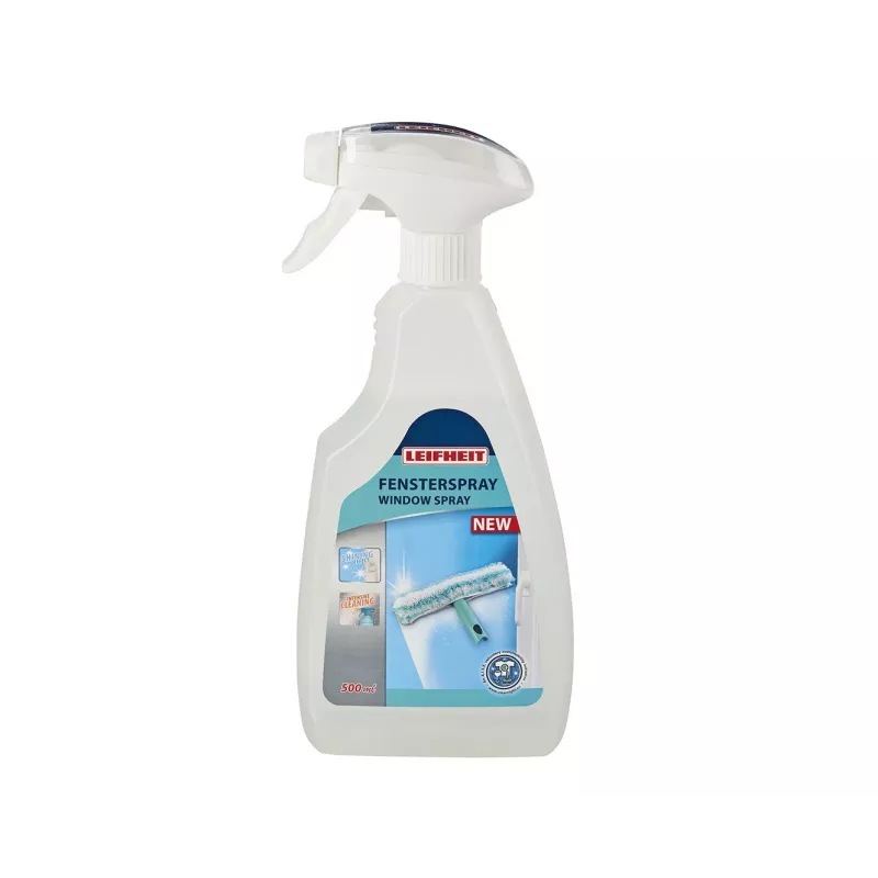 LEIFHEIT Koncentrat do mycia okien 500 ml – wystarcza na 5 l płynu niepozostawiającego smug do szkła, okien, luster i płytek, zoptymalizowany do odkurzaczy do okien