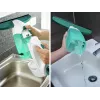 LEIFHEIT Odkurzacz do szyb Dry&Clean z uchwytem Click System 43 cm, elektryczny odkurzacz do szyb, biały/turkusowy