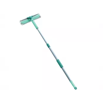 LEIFHEIT Classic zmywaczka do okien z teleskopowym uchwytem 100-155 cm, 33 cm gumowa listwa, czyszczenie bez smug, zielono-biała