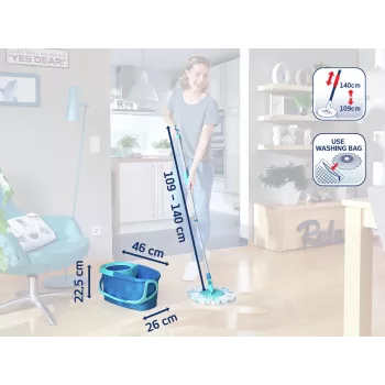 LEIFHEIT Zestaw do czyszczenia podłóg Rotation Disc Mop Ergo z Power Cleaner 1L