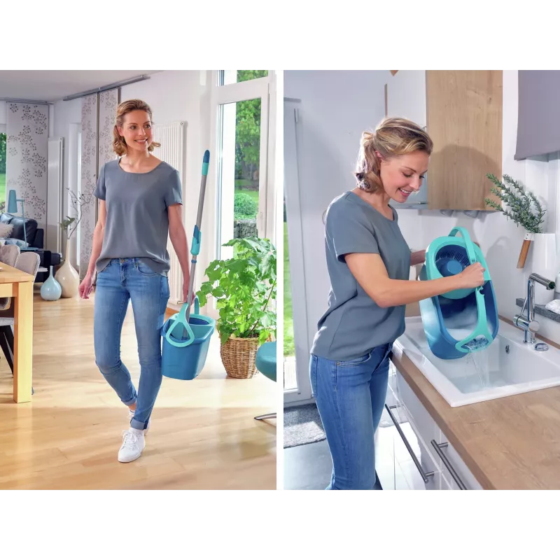 LEIFHEIT Zestaw do czyszczenia podłóg Rotation Disc Mop Ergo z Power Cleaner 1L
