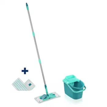 Leifheit Clean Twist M Ergo zestaw do czyszczenia podłóg z mopem Micro Duo, 33 cm, zielono-biały