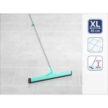 LEIFHEIT Classic Aqua Collect Ściągaczka do podłóg z teleskopowym uchwytem, 45 cm, zielono-biała