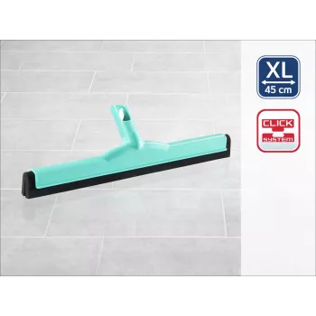 LEIFHEIT Click System głowica do ściągaczki do podłóg 45 cm do zbierania wody, podwójna gumowa listwa, niebiesko-biała