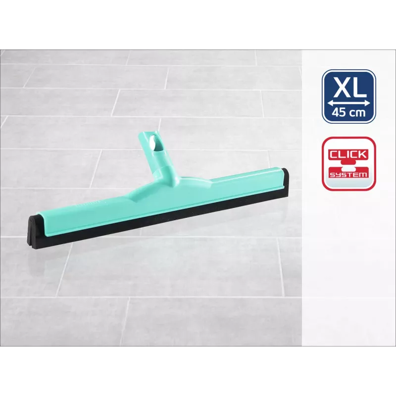 LEIFHEIT Click System głowica do ściągaczki do podłóg 45 cm do zbierania wody, podwójna gumowa listwa, niebiesko-biała