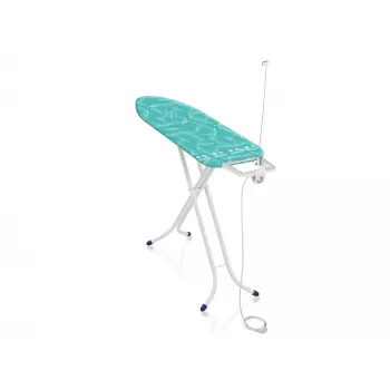 LEIFHEIT Air Board M Compact Plus Deska do prasowania 120x38cm z technologią Thermo-Reflect, regulacja wysokości 75-95cm, składana, pokrycie bawełniane
