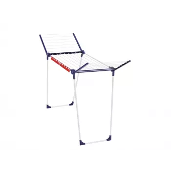 LEIFHEIT Pegasus 160 Solid Slim Suszarka do ubrań 16m Składana Suszarka na Pranie, Stal Malowana Proszkowo, Wewnętrzna/Zewnętrzna, Czarna