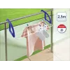 LEIFHEIT Classic wisząca suszarka bębnowa 25 | 25 m długości suszenia | Podłogowa suszarka skrzydłowa | Stal powlekana i plastik | Biało-niebieska | Wewnątrz/Na zewnątrz