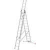 Hailo Master S120 Pro aluminiowy podest roboczy, 3 stopnie, nośność 150 kg, składany, z wielofunkcyjną tacą