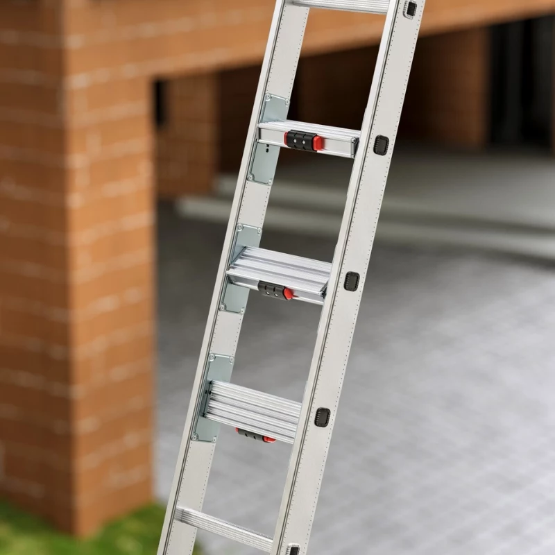 Hailo Master S120 Pro aluminiowy podest roboczy, 3 stopnie, nośność 150 kg, składany, z wielofunkcyjną tacą