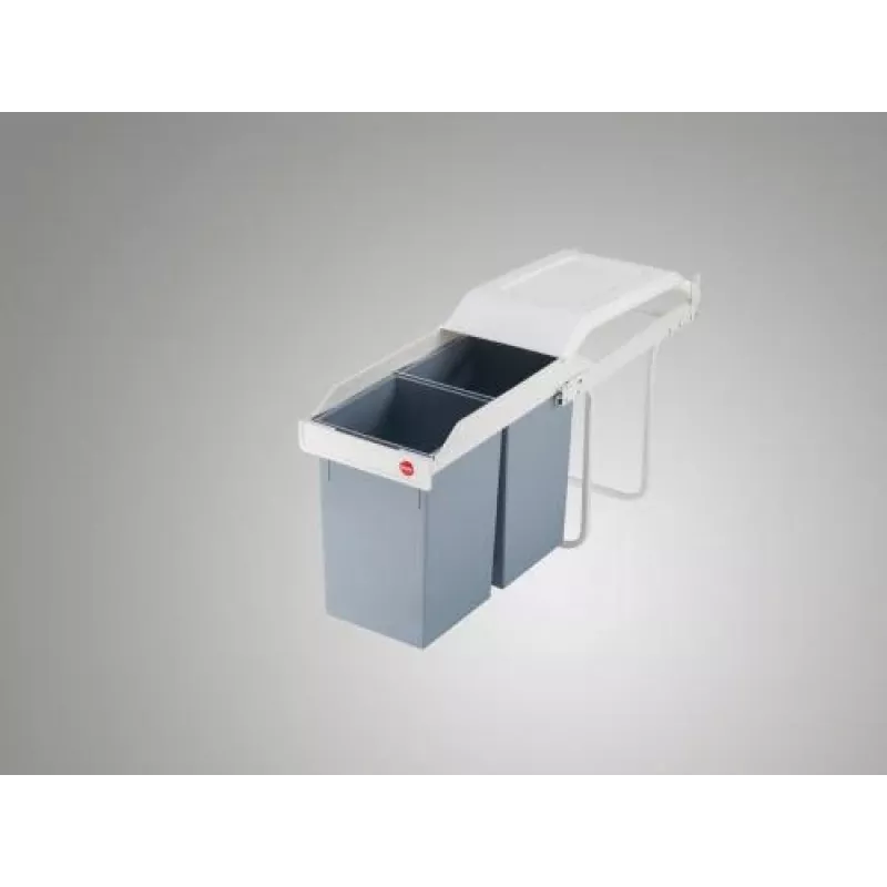 HAILO Multi-Box Duo L pojemnik na odpady podtynkowy, 2x14L, biały
