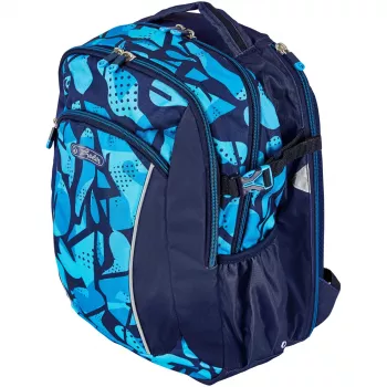 Herlitz Ultimate School Backpack 24L 50043057, Camo Blue