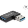 Adapter Delock USB 10 Gbps Type-A męski na żeński, kątowy lewy