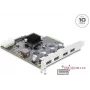 Karta Delock PCI Express x4 na 4 x USB 10 Gbps USB Type-A Dual Channel