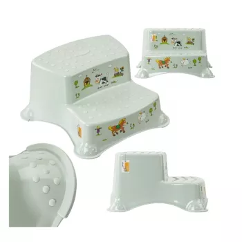 Ławka dwupoziomowa KEEEPER Igor Funny Farm 40x37x21 cm Soft Green