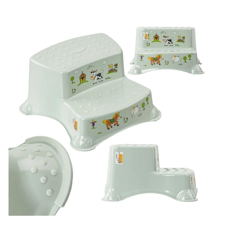 Ławka dwupoziomowa KEEEPER Igor Funny Farm 40x37x21 cm Soft Green