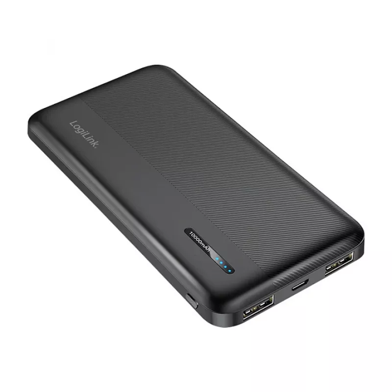 Power bank LogiLink PA0338RF 10000 mAh z USB-C PD i Quick Charge 3.0, czarny