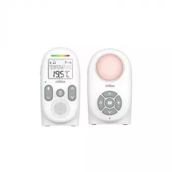 Chillax CB260 DECT Cyfrowa Niania Audio z Funkcją Dwukierunkowej Rozmowy, Czujnikiem Temperatury, Nocnym Światłem, Kołysankami i Alertem Wibracyjnym – Biały