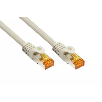 Kabel krosowy KABELMEISTER Cat.7 S/FTP, powłoka TPE, bezhalogenowy, szary, 15m