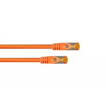 Kabel krosowy KABELMEISTER Cat.7 S/FTP, RJ45, powłoka TPE, bezhalogenowy, pomarańczowy, 0,25 m
