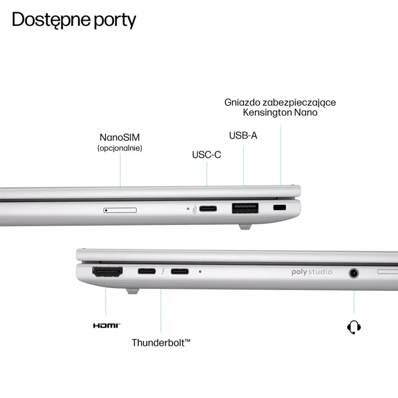 HP EliteBook 8 G1i 14 inch WUXGA Intel Core Ultra 7 255U 24GB RAM 512GB SSD Windows 11 Pro Srebrny Laptop Biznesowy