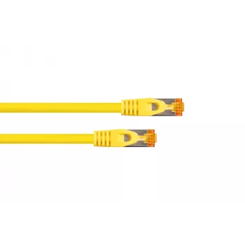 Kabelmeister Cat.7 S/FTP kabel krosowy, 3m, żółty, powłoka TPE, bezhalogenowy, 10 Gbps
