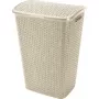 CURVER My Style 55L Kosz na pranie w kolorze kremowym, 43x33x60 cm, efekt rattanu