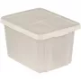 CURVER Essentials 26L przezroczyste pudełko do przechowywania z pokrywką, do układania w stos i zagnieżdżania, 44x34x27 cm