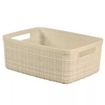Kosz CURVER Jute S 5L 27x20x11cm Kremowy