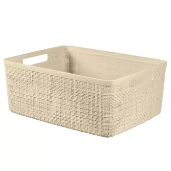 Kosz Curver Jute M 12L 36x28x15cm Kremowy