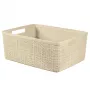 Kosz Curver Jute M 12L 36x28x15cm Kremowy