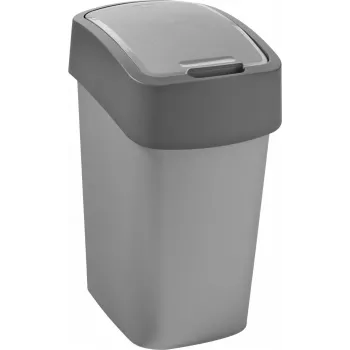 CURVER Flip Bin 9L Kosz na śmieci Srebrny/Szary