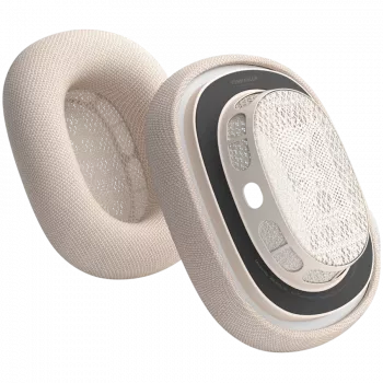 VONMÄHLEN Poduszki powietrzne do AirPods Max, szampan - wysokiej jakości skóra proteinowa i pianka z pamięcią kształtu, wymienne poduszki nauszne